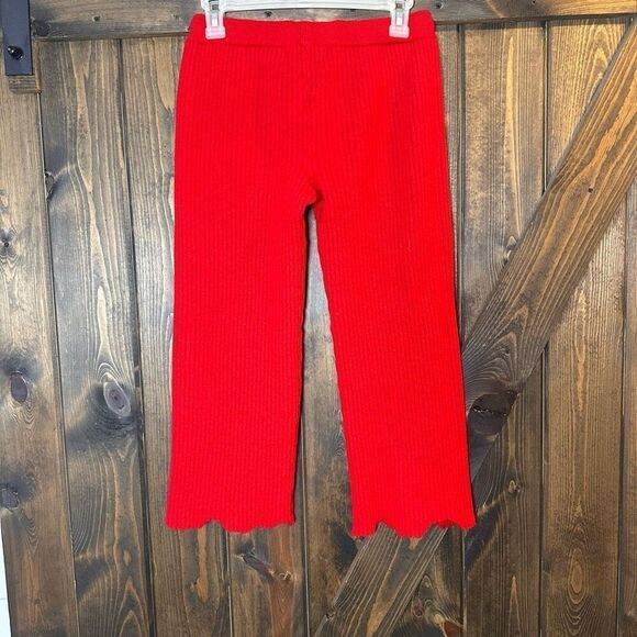 Marques' Almeida 100% Merino Wool RIbbed Flare Pull-On Pants - Picture 2 of 4